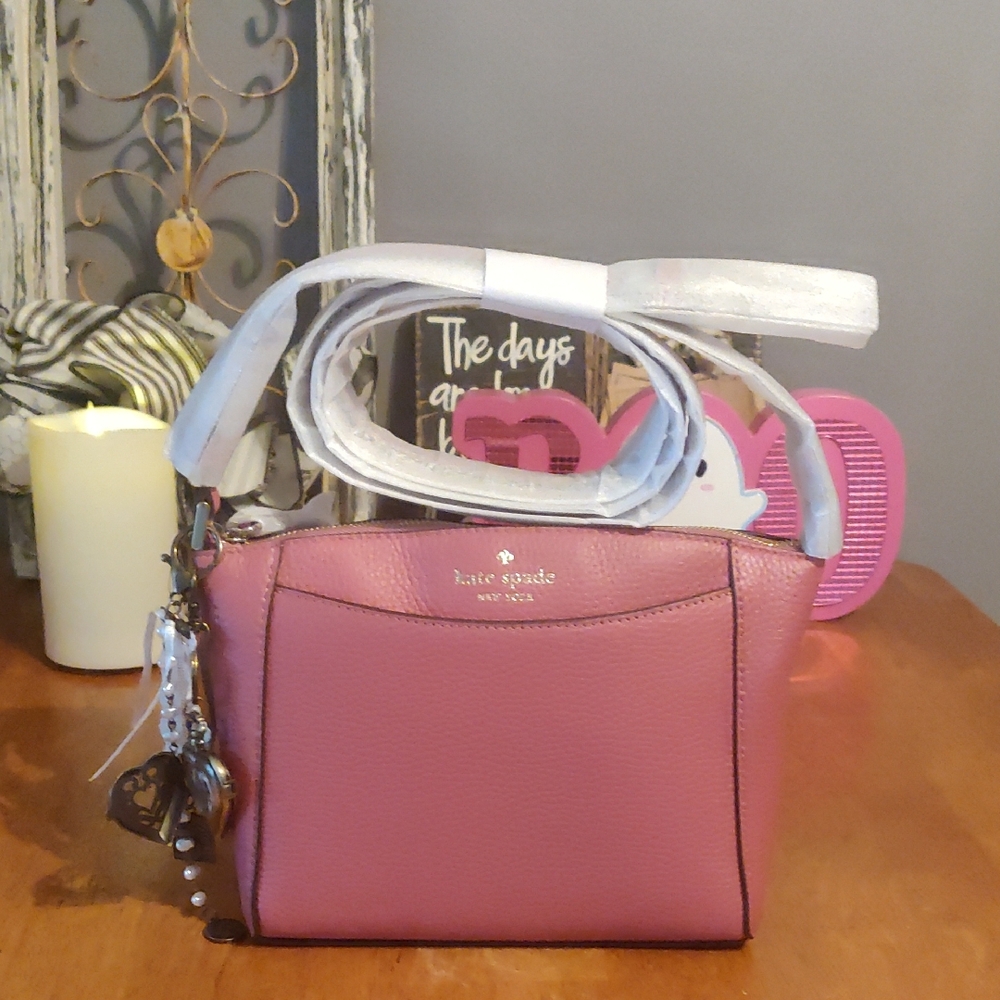 Kate Spade Rose Color Crossbody NWT With Urban Outfitters Watch Charm